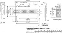 Lcd 16 x 1 bottom view transflectif - avec retro-eclairage (LCD1601BLC)