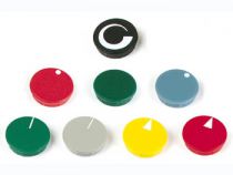 Lid for 10mm button (black - white line) (DK10NWS)