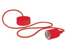 Luminaire design à suspension en cordage - rouge (LAMPH01R)