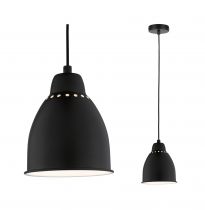 Neordic Luminaire en suspension Hilla E27 max. 40W Noir Métal (79763)