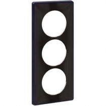 Odace You Noir, plaque de finition support Anthracite 3 postes entraxe 57mm (S540916Z)