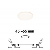 Panneau encastré LED Veluna VariFit IP44 rond 75 4,5W 3000K Satiné (92387)