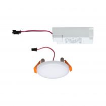 Panneau encastré LED Veluna VariFit IP44 rond 75 4,5W 3000K Satiné (92387)