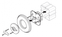 Prise RJ45 UTP Cat 6 double en porcelaine blanche de la collection Garby Colonial de Fontini (31707172)