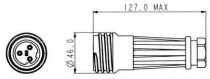 Prolongateur etanche ip68 femelle 5 contacts