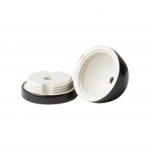 Rosace porcelaine Ø68mm noir