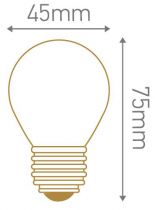 Sphérique G45 Filament LED LOOPS 2W E27 2200K 110Lm Claire (716631)