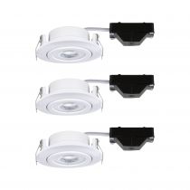 Spot encastré LED Kit de 3 orientable rond 82mm 3x6W 3x580lm 230V 3000K Blanc dépoli (93388)