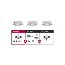 Spots encastrés Choose Spots fixe max. 10W Chrome 230V (92482)