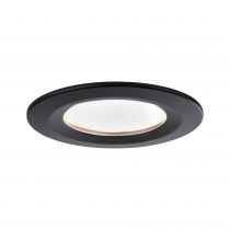 Spots encastrés LED Nova rond 3x6,5W Noir/dépoli fixe gradable sur 3niveaux kit de 3 (94474)