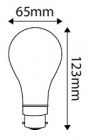 Standard A65 LED 330° 12W B22 2700K 1000Lm Dimmable  (167541)