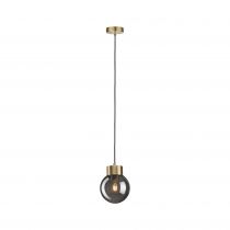 Suspension Linja 1 flamme Verre fumé/laiton brossé (79743 )