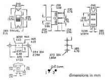 Ts-13 commutateur a glissiere 1p on-on (TS-13)