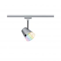 URail Spot sur rail Cone avec illuminant RGBW GU10 350lm max. 20W RGBW 230V Chrome mat (95525)