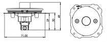 Variateur rotatif 1-10V (va-et-vient) métal nickel noire porcelaine noire de la collection Do low de Fontini (343E7022)