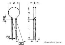 Vdr 150vca/200vcc pas=10mm (VDR150)