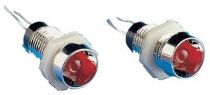 Voyant led d:5mm rouge chrome diametre percage 10,2mm