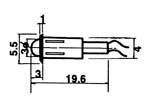 Voyant rouge 5/6v diametre 3mm