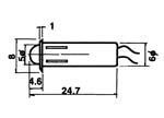 Voyant rouge 5/6v diametre 5mm